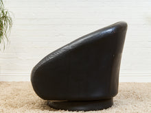 Load image into Gallery viewer, 1970’s Leather Space Age Swivel Chair
