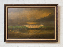 Load image into Gallery viewer, Antique Oil Ocean Painting by RH Scott

