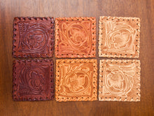 Load image into Gallery viewer, Vintage Woven Leather Coasters

