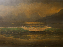 Load image into Gallery viewer, Antique Oil Ocean Painting by RH Scott
