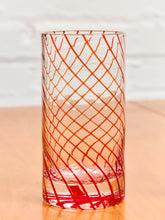 Load image into Gallery viewer, Hand blown Candy Cane Holiday Glasses
