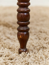 Load image into Gallery viewer, Antique Cherry Sheraton Side End Table Drop Leaf Drawers Bobbin Leg American Wild Cherry Cabinet Nightstand
