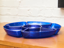 Load image into Gallery viewer, Cobalt Blue Sparkle Snack Tray
