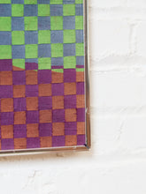 Load image into Gallery viewer, 1960's Original Red and Green Woven Self Portrait by Richard Proctor
