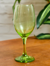 Load image into Gallery viewer, Set of 4 Green Wine Glasses

