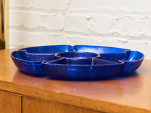 Load image into Gallery viewer, Cobalt Blue Sparkle Snack Tray
