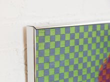 Load image into Gallery viewer, 1960's Original Red and Green Woven Self Portrait by Richard Proctor
