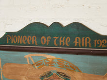 Load image into Gallery viewer, Portrait of Charles A. Lindbergh Pioneer of the Air 1927 Painted Sign
