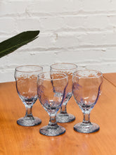 Load image into Gallery viewer, Libbey Coastal Wave Ocean Blue Goblets
