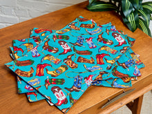 Load image into Gallery viewer, Vintage Red and Blue Cowboy Placemats
