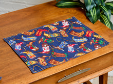 Load image into Gallery viewer, Vintage Red and Blue Cowboy Placemats
