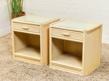 Load image into Gallery viewer, Bamboo Vintage Pair of Nightstands
