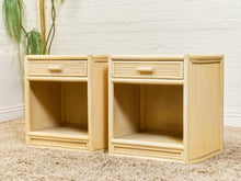 Load image into Gallery viewer, Bamboo Vintage Pair of Nightstands
