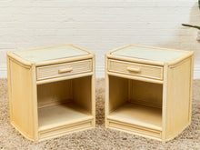Load image into Gallery viewer, Bamboo Vintage Pair of Nightstands
