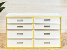 Load image into Gallery viewer, Yellow and White as Found Dresser
