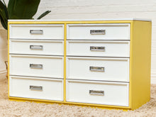 Load image into Gallery viewer, Yellow and White as Found Dresser
