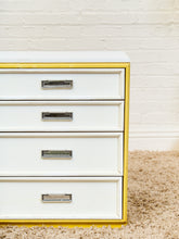 Load image into Gallery viewer, Yellow and White as Found Dresser
