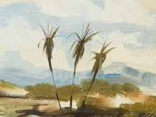 Load image into Gallery viewer, Waikiki Bay Landscape Guache Painting Signed #2
