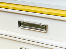 Load image into Gallery viewer, Yellow and White as Found Dresser
