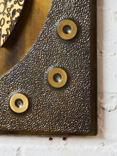 Load image into Gallery viewer, 1970s Mixed Metal Brutalist Geometric Wall Sculpture
