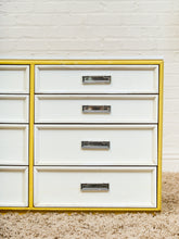 Load image into Gallery viewer, Yellow and White as Found Dresser
