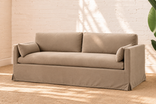 Load image into Gallery viewer, Liana Linen Fabric Sofa in Warm Taupe
