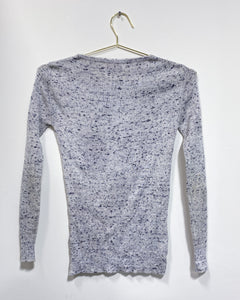 Vintage Speckled Gray Long Sleeve Blouse -As Found