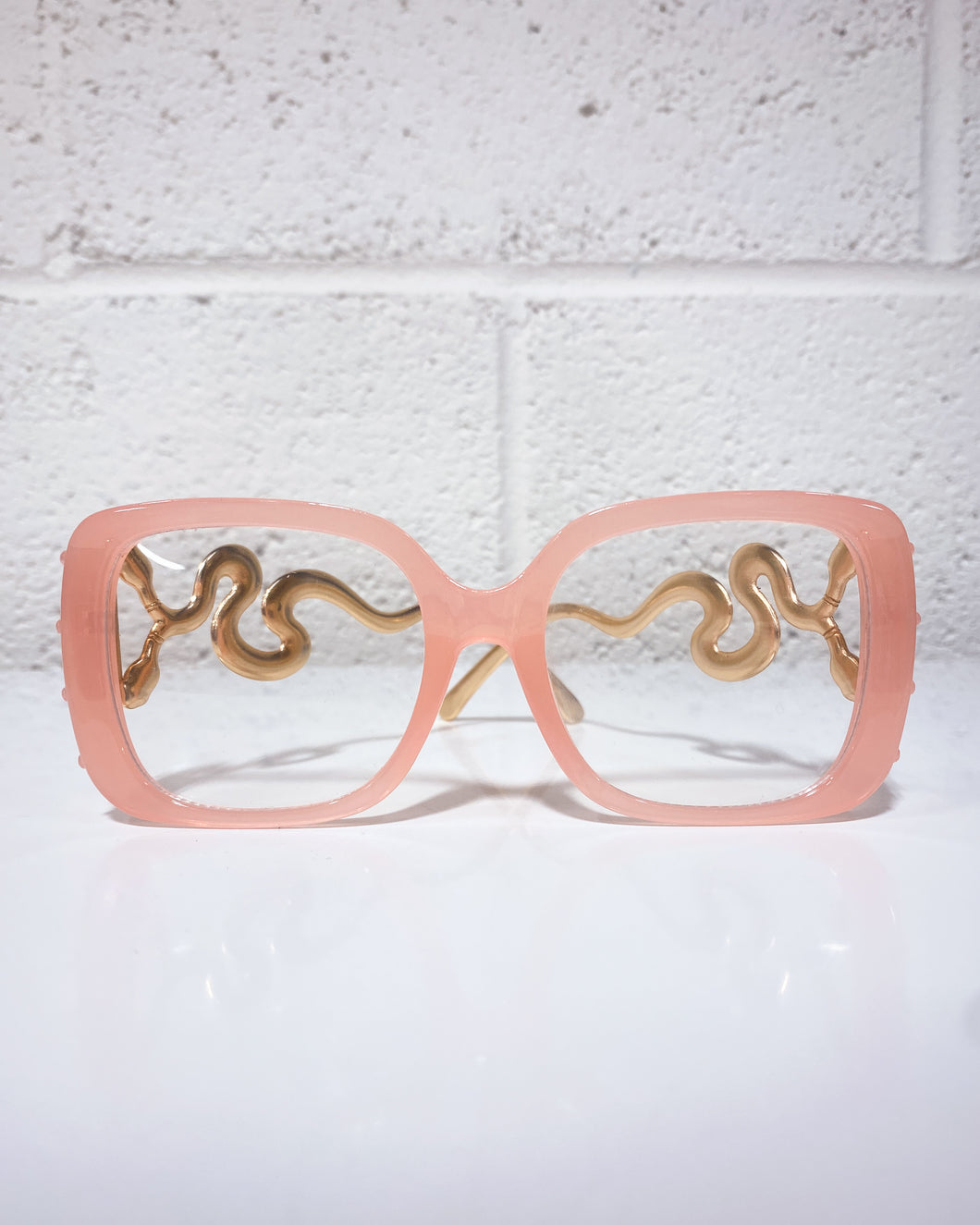 Pink Glasses with Snake Temples