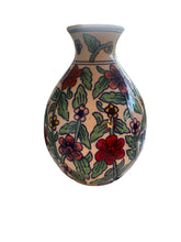 Load image into Gallery viewer, Hand Painted Red and Blue Flower Vase
