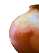 Load image into Gallery viewer, Orange Pink Brown Raku Bulbous Pottery
