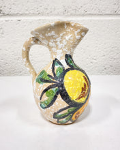 Load image into Gallery viewer, Vintage Toledo Hand Painted Mini Pitcher with Lava Glaze
