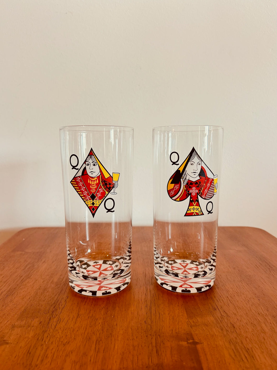 Pair of Highball Queen Glasses