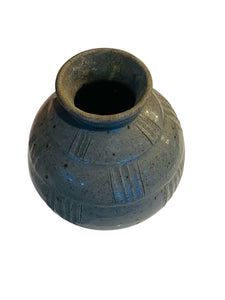 Bulbous Blue Gray signed LB