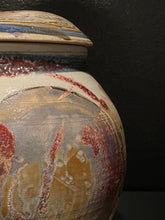 Load image into Gallery viewer, Large Porcelain Red Oxide and Gray Blue Ginger Jar
