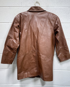 Vintage Sienna Brown Leather Jacket (L)