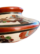 Load image into Gallery viewer, Hand Painted Tribal Figures on a Terra Cotta Pot
