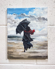 Load image into Gallery viewer, Off to The Sea with an Umbrella, Oil Painting
