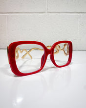 Load image into Gallery viewer, Red Glasses with Snake Temples

