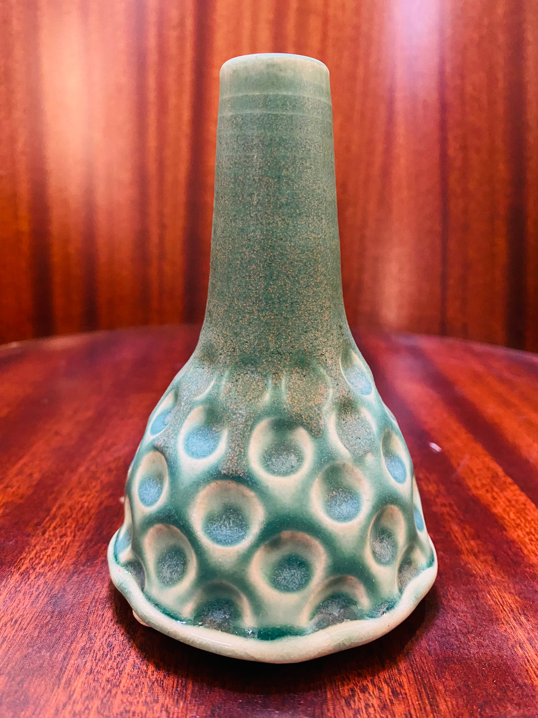 Turquoise Glaze Dimple Vase