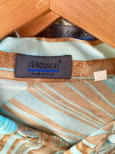Load image into Gallery viewer, Messori Blue &amp; Orange Abstract Silk Shirt

