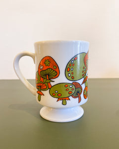 Vintage Groovy Mushroom Coffee Cup