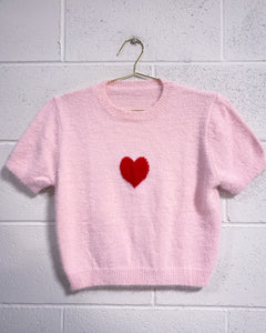 Super Soft Pink Blouse with Heart (XL)