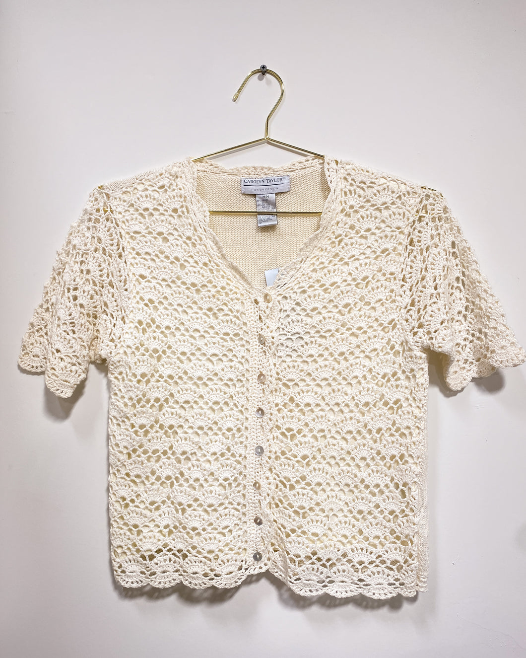 Crochet Button Up Blouse (M)