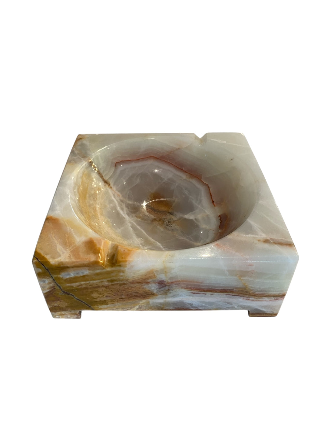 Heavy Thick Onyx Ashtray