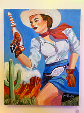 Load image into Gallery viewer, Space CowGirl #1 Painting by Jean Bradley
