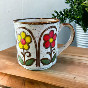 Flower Vintage Glazed coffee cup