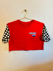 Pepsi Cola Cut off Checked Shirt