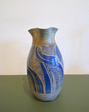 Load image into Gallery viewer, Vintage Stoneware Pitcher with Blue Motif
