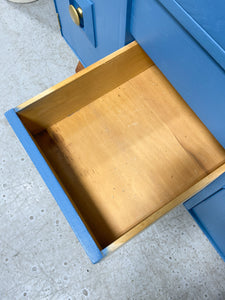 Dusty Blue Art Deco Cabinet