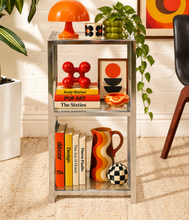Load image into Gallery viewer, Vintage Chrome &amp; Glass Three-Tier Étagère
